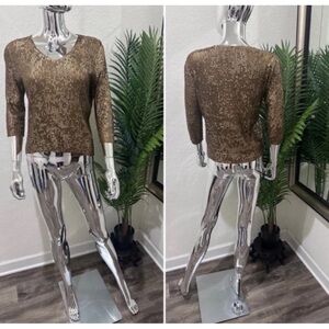 Oscar De la Renta vintage sequin top S